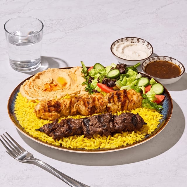 Chicken and Beef Plate.