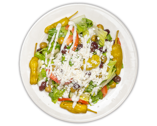 Greek salad in Los Angeles, California. Mediterranean salads in Santa Fe Springs, California.